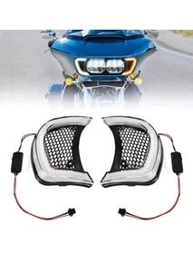 Harley Motorcycle Headlight Vent Accent LED Turn Signal Indicator Light New - Picture 1 of 7