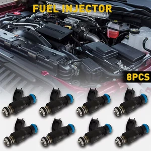 Set of 8 Fuel Injectors 12613412 Fits for GMC 6.0L Silverado Sierra 10-13 6.6L - Picture 1 of 11