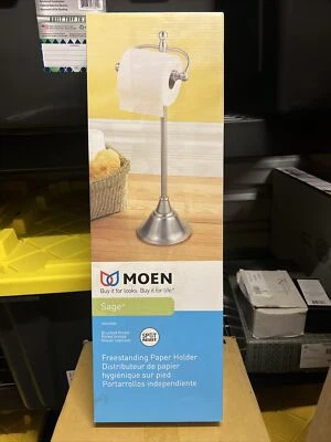Sage Brushed Nickel Freestanding Toilet Paper Holder,No DN6850BN,  C S I Donner - Image 1 of 4
