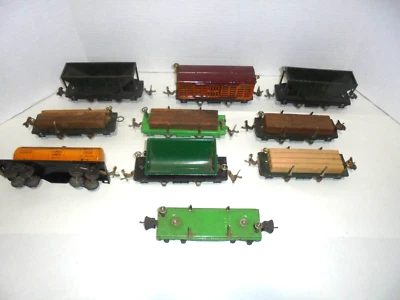 LIONEL LOT OF TEN PREWAR TRAIN FREIGHT CARS O GAUGE 1938 - Image 1 of 4