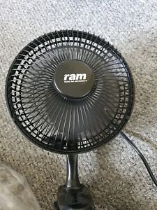 RAM 6 Inch 150mm Clip On Office Desk 2 Speed Fan Grow Room Tent Hydroponics