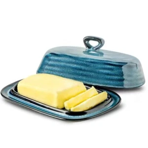 Butter Dish with lid 7.3'' Ceramic Butter Dish Butter Dish with Handle Large ... - Picture 1 of 7