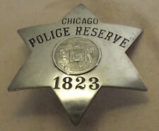 1910's~CHICAGO POLICE RESERVE~OBSOLETE~AUTHENTIC ILLINOIS OFFICER'S BADGE~RARE~