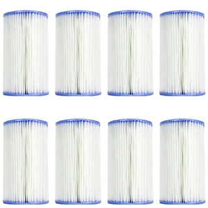Intex Swimming Pool Easy Set Type B Replacement Filter Pump Cartridge (8 Pack) - Picture 1 of 8