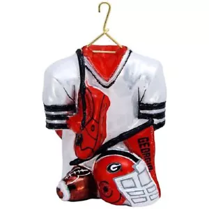 University of Georgia Bulldogs Gameday Polish Glass Christmas Ornament - Picture 1 of 2