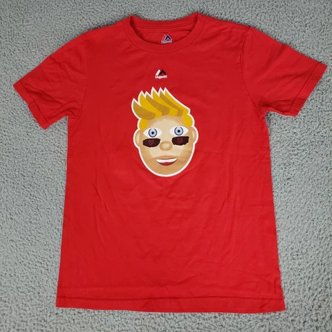 Washington Nationals Shirt Youth Medium Red 34 Bryce Harper SS Majestic MLB Kids Cover