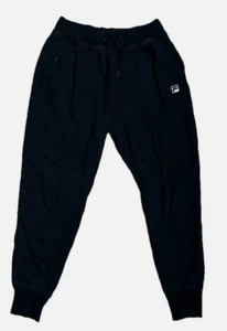 Fila Men's  Drawstring Pocket Logo Jogger Sweatpants(Black MEDIUM)GENTLY USED - Picture 1 of 3