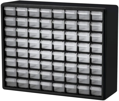 Akro-Mils Black 64 Drawer Plastic Parts Storage Hardware and Craft Cabinet - Image 1 of 4