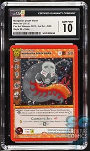 METAZOO: MONGOLIAN DEATH WORM FAN ART - 1ST ED. KAYLA W. HOLO - CGC 10 GEM MINT - Picture 1 of 2