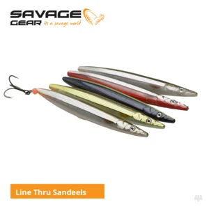 Savage Gear 3D Line Thru Sandeel Lures - Cod Bass Pollock Sea Trout Fishing - Picture 1 of 22