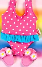 Puppen Kleidung Badeanzug mit Badeschläppchen für 35-45 cm Puppen Heless 886