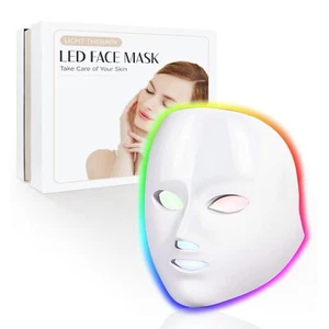 Máscara facial LED terapia de luz, terapia de luz roja, blanca, máscara facial para el cuidado de la piel - Imagen 1 de 8