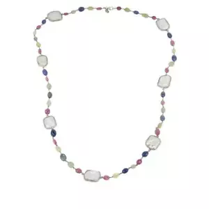 Collar de cuentas de piedras preciosas de zafiro y perlas cultivadas de Meher's joyería Freeform 34 - Imagen 1 de 3