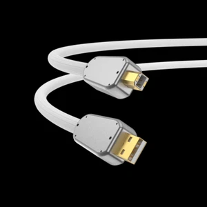Cable de audio Hifi USB A a B plateado puro de alta gama línea de cable de interconexión USB 2.0 - Imagen 1 de 17