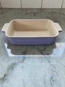 Le Creuset Lilac Mist Lavender Light Purple Rectangle Baking Dish Poterie 5 x 7" - Picture 1 of 8