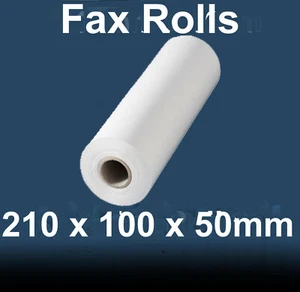 210mm Ancho x 100m Largo x 50mm Diámetro Núcleo Rollos Fax Térmico Caja de 6 - Imagen 1 de 1