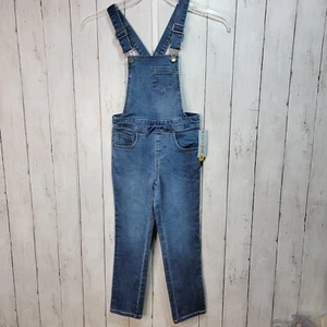 NWT Cat and Jack Girl's Size S (6/6X) Tag Overalls Denim Blue Ultimate Stretch - Picture 1 of 9