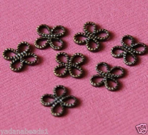 25 pcs of Antiqued Brass Textured Links 8X8 mm - Picture 1 of 1