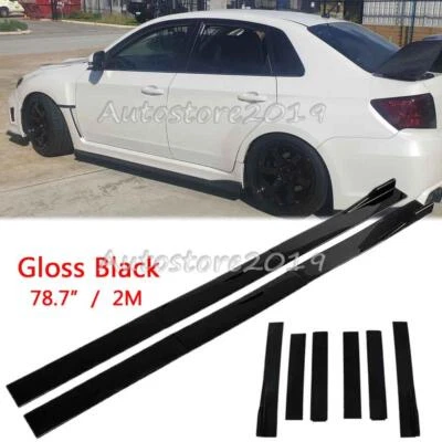 For Subaru Legacy 2010-2023 Gloss Black Side Skirt Extension Lip Rocker Gloss Foto 1 de 4