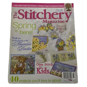 Vintage The Stitchery Magazine MARCH 1999 - Cross Stitch For Kids,40 Projects - Imagen 1 de 20