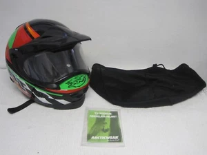 Arctic Cat TXi Premium Fiberglass Snowmobile Helmet w/Flip Up Visor Youth Size L - Picture 1 of 14