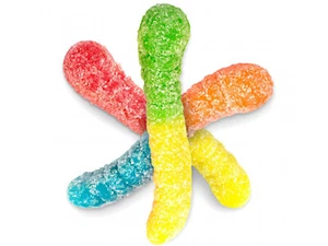 GOMMIAS - Mini Gusanos de Goma de Neón Ácido Albanés Gusanos de Goma - Peso Selecto - Imagen 1 de 2