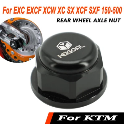 For KTM 150-500 EXC EXCF XCW XC SX XCF SXF Motorcycle Rear Wheel Lock Axle Nut Foto 1 de 4