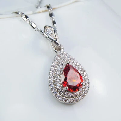  Damenanhänger geschmeidige Anhänger Filled Gold18K / 750er * rot Ruby * - Bild 1 von 2