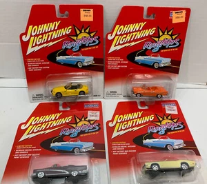 Lot 4 Johnny Lightning Ragtops Cars Cougar BMW Bel Air Buick Super Diecast - Picture 1 of 11