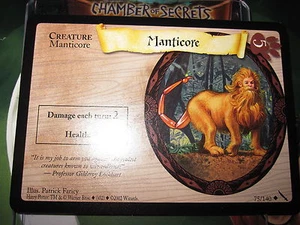 HARRY POTTER TCG GAME CARD CHAMBER OF SECRETS MANTICORE 75/140 UNCO MINT ENGLISH - Picture 1 of 1