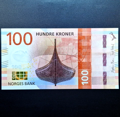 Norway 2016 - Viking Boat - UNC Banknote - 100 Kroner Money Cover