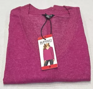Buffalo Women's Super-Soft Cozy V-Neck Long Sleeve Top, Raspberry Mix, Size M - Picture 1 of 4