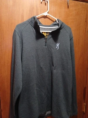 Pullover Browning 1/4 Cremallera Azul Marino Para Hombre X-Grande Suéter Caza Foto 1 de 3