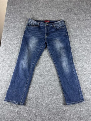 Jeans Guess Para Hombre 36x30 Azul Lincoln Slim Recto Denim Lavado Oscuro Clásico Denim Foto 1 de 4