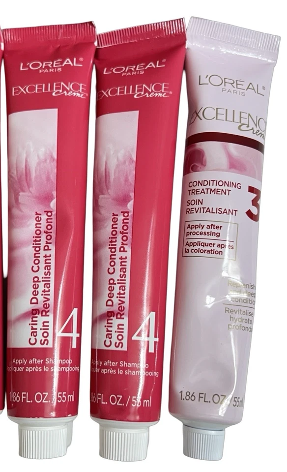 L'Oréal Paris Excellence Creme Conditioning Treatment #3 Hair Tubes  LOT OF 3 - Image 1 of 4