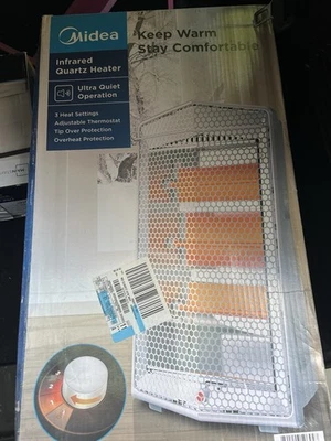 Midea Home white 1500W Electric Quartz Radiant Space Heater 3-Heat Settings - Image 1 of 4