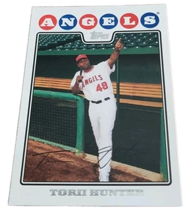 2008 Topps #435 Torii Hunter Los Angeles Angels Anaheim Baseball Card (P1 - Picture 1 of 2