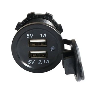 12V 24V chargeur de voiture séparateur avec deux ports USB pour moto bateau voi - Photo 1 sur 12