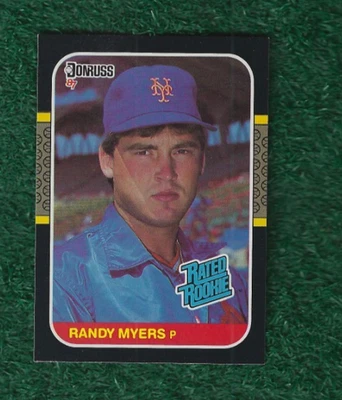 Tarjeta de novato Randy Myers - 1987 con clasificación Donruss # 29 - New York Mets - Cubs - MLB Foto 1 de 2