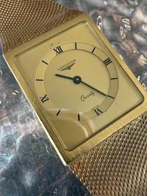 Longines Gold Men's Dress Watch Mirage Tank MA-9293 Delirium Ultra Thin Quartz - Image 1 of 4