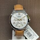 Casio MTP-V300L-7A2 Standard Analog Silver Dial Brown Leather Men's Watch