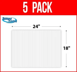 5er-Packung WEISS LEER 18" x 24" Kunststoff gewellt 4 mm politische Hof Schilder Coro - Bild 1 von 3