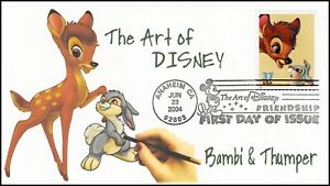 AO-3866, 2004, The Art of Disney, Add-on Cover, First Day Cover, Pictorial,Bambi