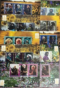 Mongolia - 1998 "Jerry Garcia" stamp FULL IMPERF DELUXE edition - Picture 1 of 11