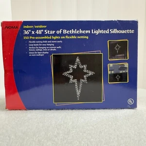 Noma Vintage Star of Bethlehem 3 feet x 4 feet Lighted Silhouette 150 lights - Picture 1 of 11
