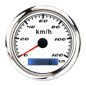 85mm Tacho Gauge Tachometer Kilometerzähler für Auto Boot 120km/h - Bild 1 von 4