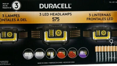 Faros tácticos Duracell Ultra 575 lúmenes 6 modos de iluminación con haz UV paquete de 3 Foto 1 de 4