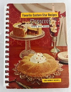 Favorite Eastern Star Recipes Desserts Beverages Cookbook 1967 Spiralbound - Picture 1 of 8