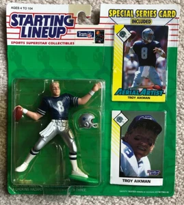 1993 STARTING LINEUP TROY AIKMAN NFL Action Figure New On Card Kenner 1993 “B” - Picture 1 of 12