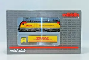 Z Scale Marklin 88583 DHL BR182 E Loco With DHL Truck Original Box *RARE* - Picture 1 of 17